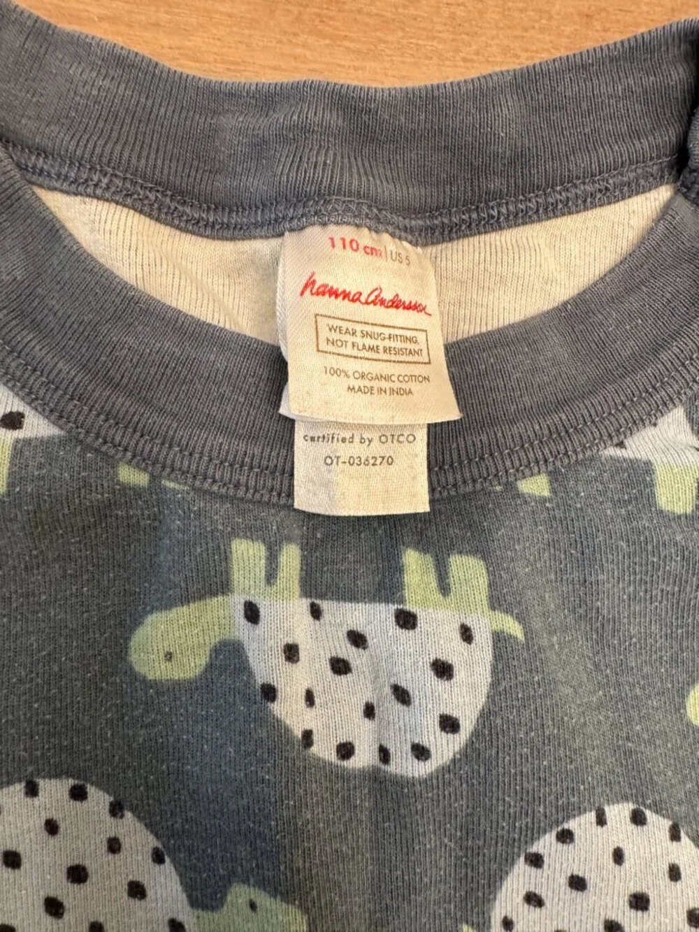 Hanna Andersson Turtle Print Short-Sleeve Pajama Set US 5 / 110cm